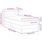 Preview: Boxspringbett Blau mit Matratze 80x200 cm Stoff