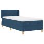 Preview: Boxspringbett Blau mit Matratze 80x200 cm Stoff