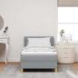 Preview: ARDEBO.de - Boxspringbett mit Matratze Hellgrau 90x200 cm Stoff