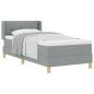 Preview: Boxspringbett mit Matratze Hellgrau 90x200 cm Stoff