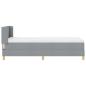 Preview: Boxspringbett mit Matratze Hellgrau 100x200 cm Stoff