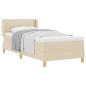 Preview: Boxspringbett mit Matratze Creme 100x200 cm Stoff