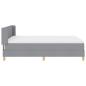 Preview: Hellgraues Boxspringbett mit Matratze 140x190 cm