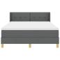 Preview: Boxspringbett mit Matratze Dunkelgrau 140x190 cm Stoff