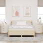Preview: Boxspringbett mit Matratze Creme 140x190 cm Stoff