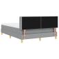 Preview: ARDEBO.de - Boxspringbett mit Matratze Hellgrau 140x200 cm Stoff