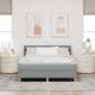 Preview: ARDEBO.de - Boxspringbett mit Matratze Hellgrau 160x200 cm Stoff