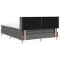 Preview: Boxspringbett mit Kopfteil Dunkelgrau 200 x 160 cm Stoff