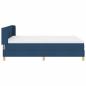 Preview: Blaues Stoff-Boxspringbett mit Matratze 160x200 cm