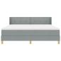 Preview: Boxspringbett mit Matratze Hellgrau 180x200 cm Stoff