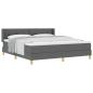 Preview: Boxspringbett mit Matratze Dunkelgrau 180x200 cm Stoff