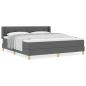 Preview: Boxspringbett mit Matratze Dunkelgrau 180x200 cm Stoff