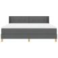 Preview: Boxspringbett mit Matratze Dunkelgrau 180x200 cm Stoff