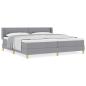 Preview: Boxspringbett mit Matratze Hellgrau 200x200 cm Stoff