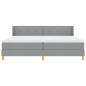Preview: Boxspringbett mit Matratze Hellgrau 200x200 cm Stoff