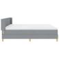 Preview: Boxspringbett mit Matratze Hellgrau 200x200 cm Stoff