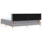 Preview: Boxspringbett mit Matratze Hellgrau 200x200 cm Stoff