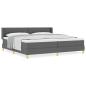 Preview: Boxspringbett mit Matratze Dunkelgrau 200x200 cm Stoff