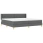 Preview: Boxspringbett mit Matratze Dunkelgrau 200x200 cm Stoff