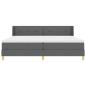 Preview: Boxspringbett mit Matratze Dunkelgrau 200x200 cm Stoff