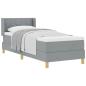 Preview: Boxspringbett mit Matratze Hellgrau 80x200 cm Stoff