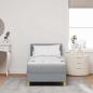 Preview: Boxspringbett mit Matratze Hellgrau 80x200 cm Stoff