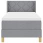 Preview: Boxspringbett mit Matratze Hellgrau 80x200 cm Stoff