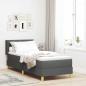 Preview: ARDEBO.de - Boxspringbett mit Matratze Dunkelgrau 80x200 cm Stoff