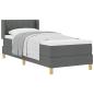 Preview: Boxspringbett mit Matratze Dunkelgrau 80x200 cm Stoff