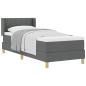 Preview: Boxspringbett mit Matratze Dunkelgrau 80x200 cm Stoff
