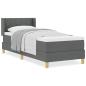 Preview: Boxspringbett mit Matratze Dunkelgrau 80x200 cm Stoff