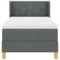 Preview: Boxspringbett mit Matratze Dunkelgrau 80x200 cm Stoff