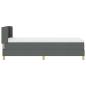 Preview: Boxspringbett mit Matratze Dunkelgrau 80x200 cm Stoff