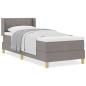 Preview: Boxspringbett mit Matratze Taupe 80x200 cm Stoff