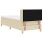 Preview: Boxspringbett mit Matratze Creme 80x200 cm Stoff