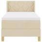 Preview: Boxspringbett mit Matratze Creme 80x200 cm Stoff