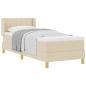 Preview: Boxspringbett mit Matratze Creme 80x200 cm Stoff