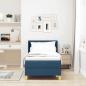 Preview: ARDEBO.de - Boxspringbett mit Matratze Blau 80x200 cm Stoff