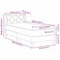 Preview: Boxspringbett mit Matratze Blau 80x200 cm Stoff