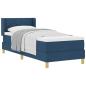 Preview: Boxspringbett mit Matratze Blau 80x200 cm Stoff