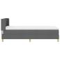 Preview: Boxspringbett mit Matratze Dunkelgrau 90x190 cm Stoff