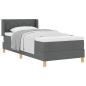 Preview: Boxspringbett mit Matratze Dunkelgrau 90x190 cm Stoff