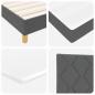 Preview: Boxspringbett mit Matratze Dunkelgrau 90x200 cm Stoff
