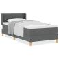 Preview: Boxspringbett mit Matratze Dunkelgrau 90x200 cm Stoff