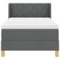 Preview: Boxspringbett mit Matratze Dunkelgrau 90x200 cm Stoff