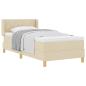 Preview: Boxspringbett mit Matratze Creme 100x200 cm Stoff