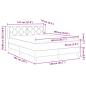 Preview: Boxspringbett mit Matratze Blau 140x190 cm Stoff