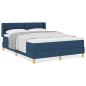 Preview: Boxspringbett mit Matratze Blau 140x190 cm Stoff