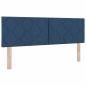 Preview: Boxspringbett mit Matratze Blau 140x190 cm Stoff