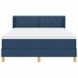 Preview: Boxspringbett mit Matratze Blau 140x190 cm Stoff